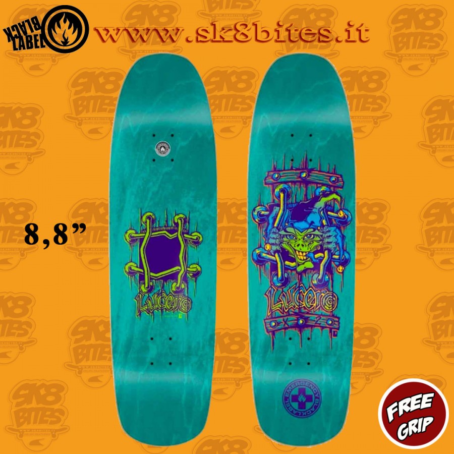 Black Label John Lucero X-2 Re-Issue Deck Turquoise Stain 8,88" Skateboard Oldschool Street Deck