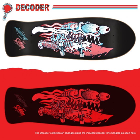Santa Cruz Meek Slasher Decoder Reissue 10,1" Tavola Oldschool Skateboard Street