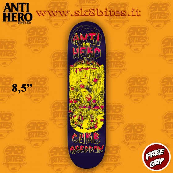 Anti Hero Curb-Ageddon 8,5" Street Skateboard Pool Deck