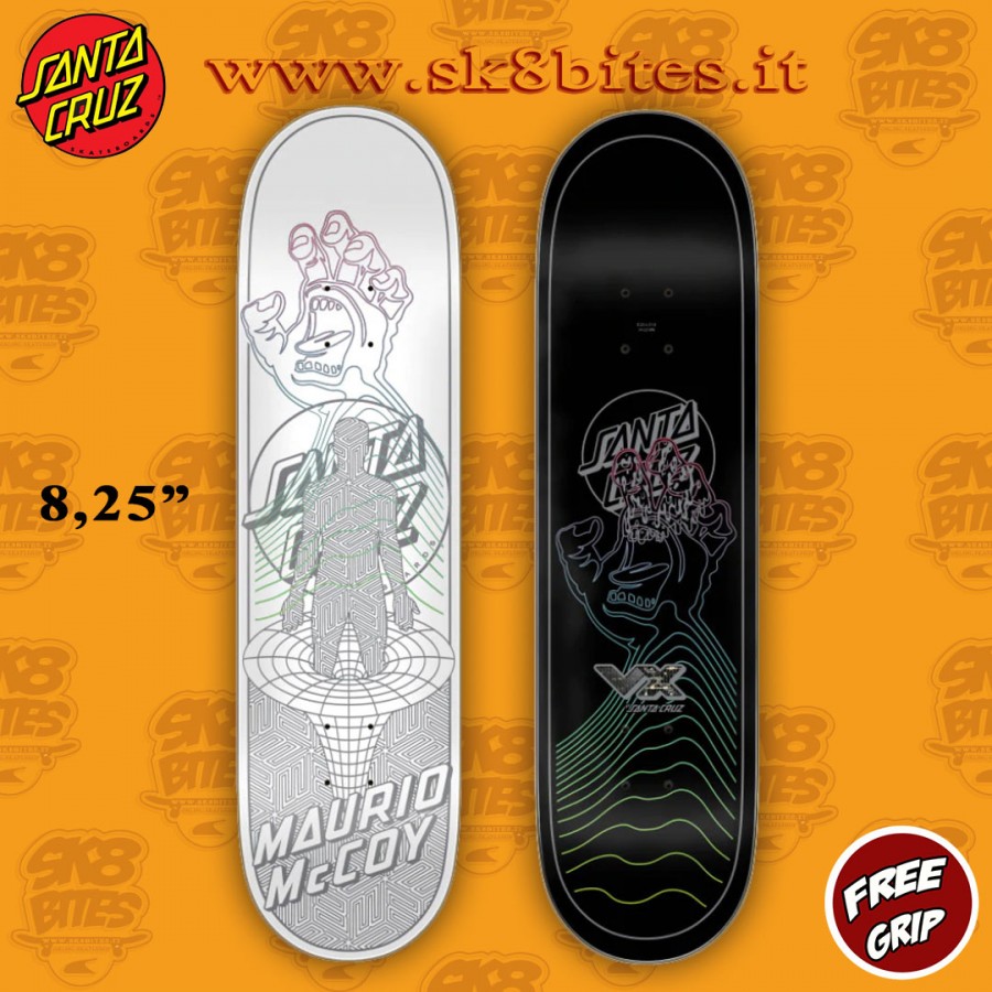 Santa Cruz McCoy Transcend VX 8.25" Skateboard Street Pool Deck Santa Cruz McCoy Transcend VX 8.25" Skateboard Street Pool Deck