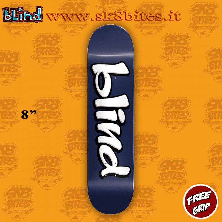 Blind Vintage Blind Logo RHM Navy 8'' Skateboard Street Pool Deck