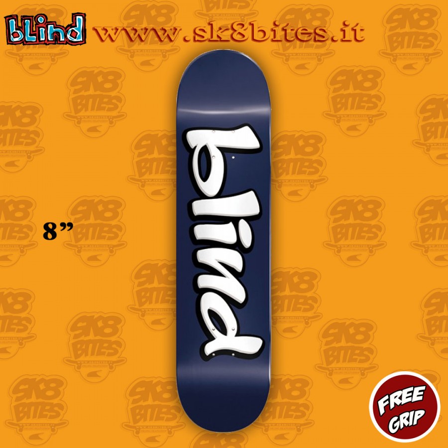 Blind Vintage Blind Logo RHM Navy 8'' Skateboard Street Pool Deck Blind Vintage Blind Logo RHM Navy 8'' Skateboard Street Pool Deck