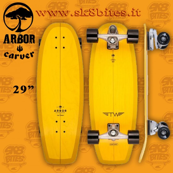 Arbor x Carver Tyler Warren Shaper C7 29" Surfskate Cruising Carving Deck