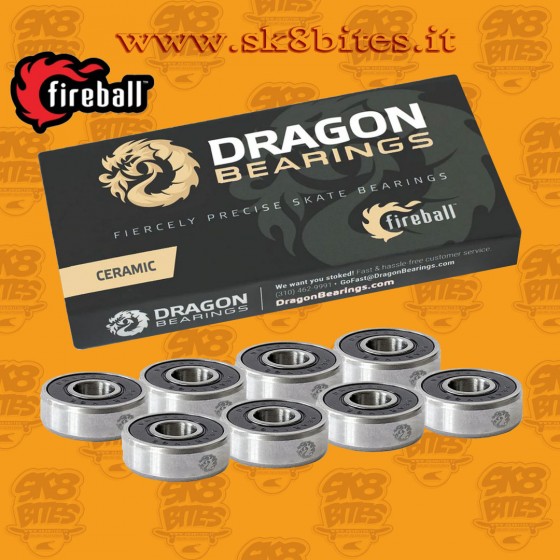Fireball Dragon Ceramic Skateboard Street Longboard Freeride Bearings