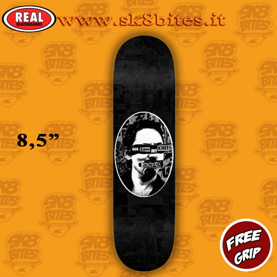 Real Skateboards Tommy Guerrero Knees 8.5" Skateboard Street Pool Deck Real Skateboards Tommy Guerrero Knees 8.5" Skateboard Street Pool Deck