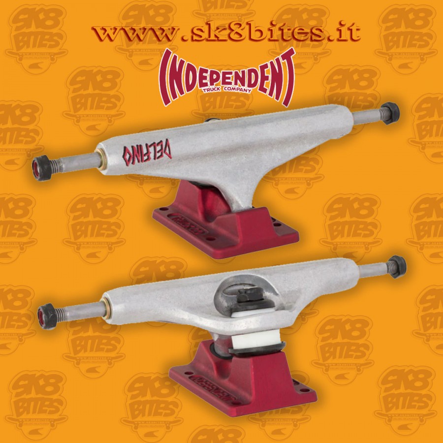 Independent Stage 11 Hollow Delfino Silver Red 144mm Street Skateboard Trucks Independent Stage 11 Hollow Delfino Silver Red 144mm Street Skateboard Trucks