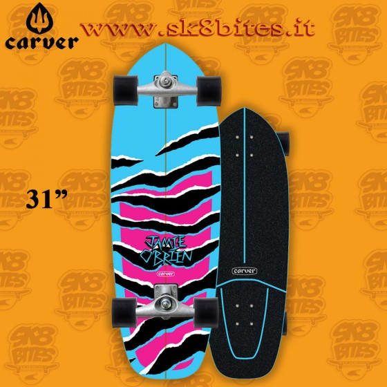 Carver J.O.B Blue Tiger 2022 CX 31" Complete Surfskate Carving Deck