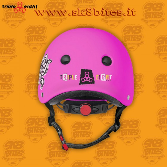 Triple Eight Lil 8 Staab Edition Dual Certified Pink Skateboard Street Bowl Kids Helmet
