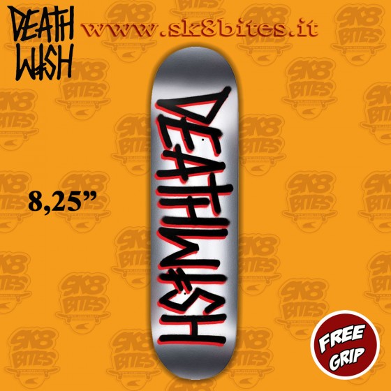 Deathwish Deathspray Black Silver Foil 8,25" Street Skateboard Pool Deck
