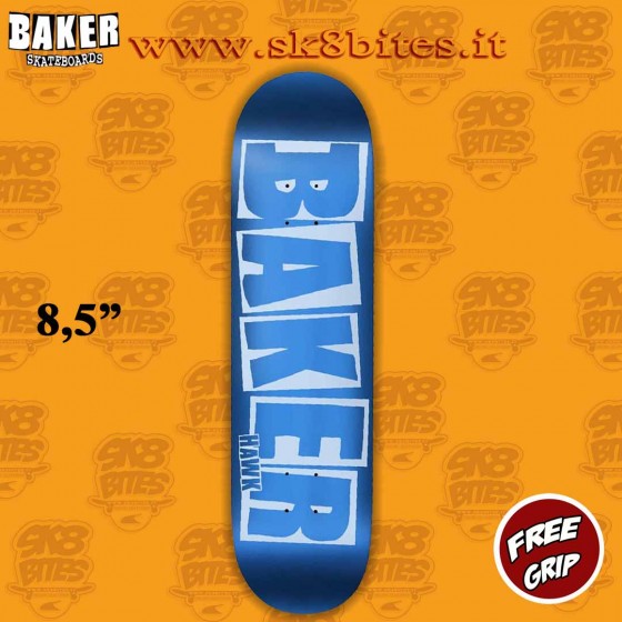 Baker Riley Hawk Brand Logo Foil Blue 8,5" Street Skateboard Deck