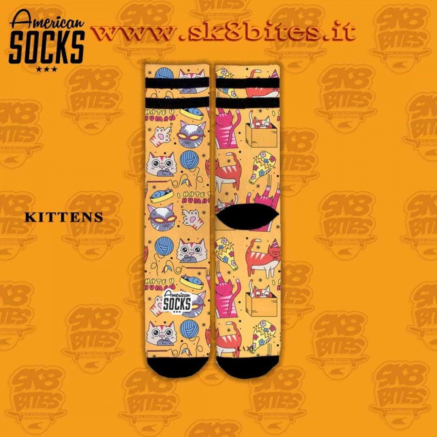 American Socks Kittens - Mid High Socks Skateboard Street Unisex