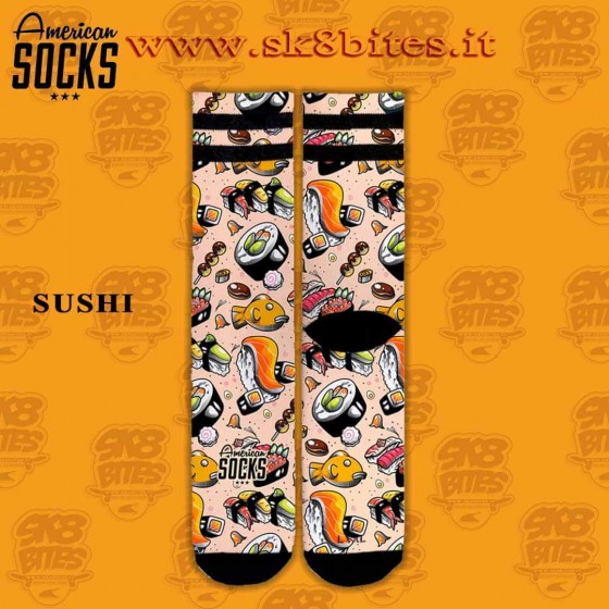 American Socks Sushi - Mid High Socks Skateboard Street Unisex