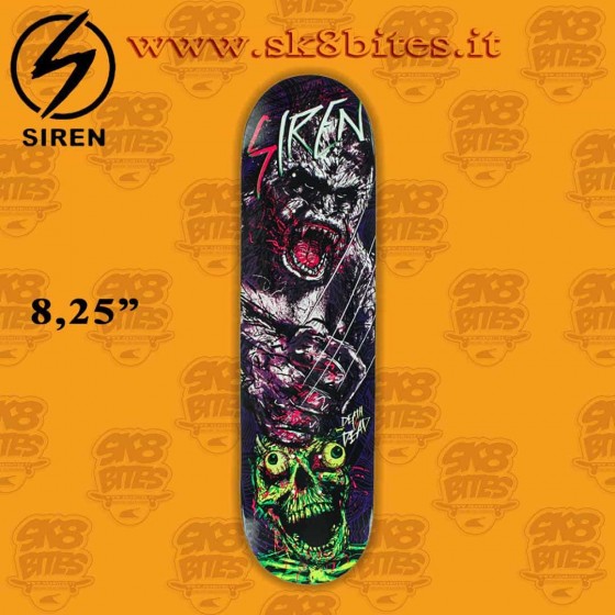 Siren Skateboards Gorilla vs Zombie 8.25" Skateboard Street Pool Deck