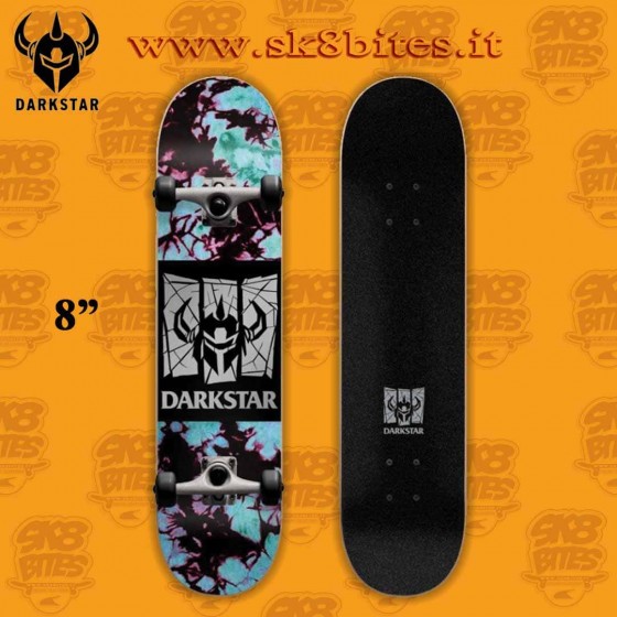 Darkstar Fracture Premium Silver 8" Complete Street Skateboard Deck