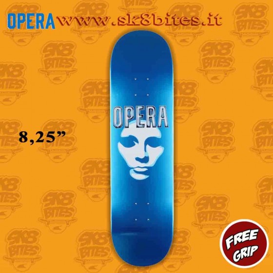 Opera Skateboards EX7 Mask Logo 8,25" Street Skateboard Pool Deck