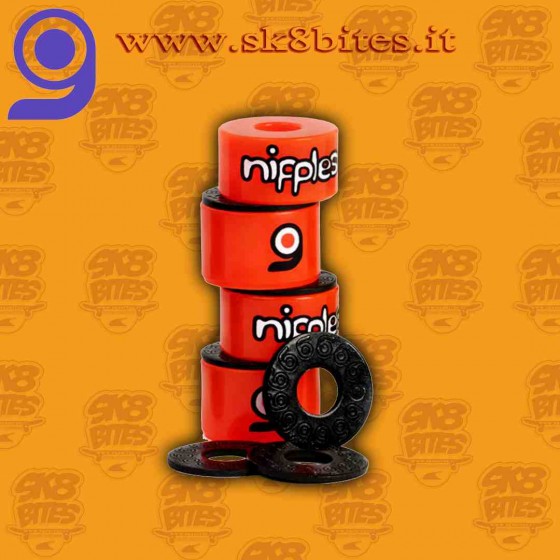 Orangatang Nipples Bushings Soft Orange 80a with Washers Gommini Surfskate Longboard