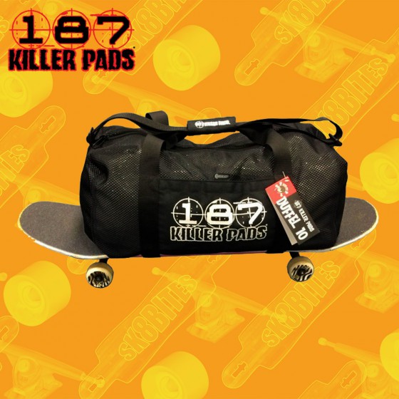 187 Killer Pads Mesh Duffle Bag Black Longboard Freeride Downhill Bag