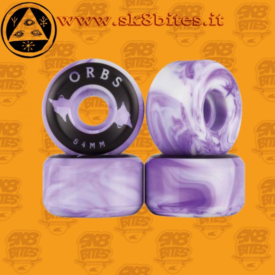Welcome Orbs Specters 54mm Purple White Skateboard Street Pool Wheels